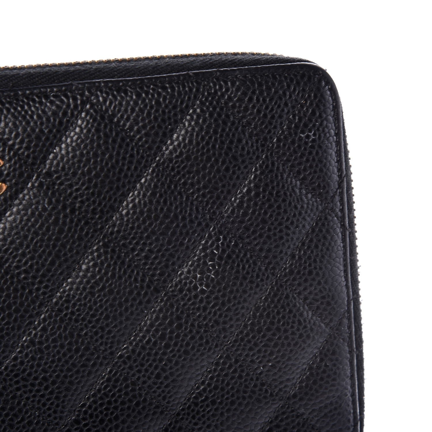 Chanel Caviar Quilted Large Zip Around Organizer Wallet Black 9 of 14