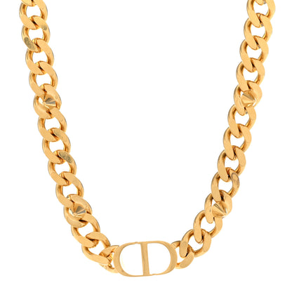 Christian Dior Metal CD Spikes Choker Necklace Gold 1 of 5