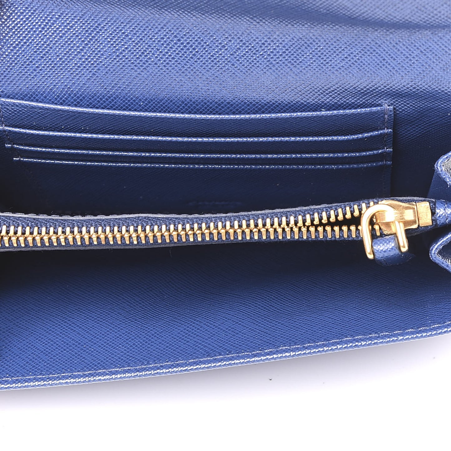 Saffiano Metal Wristlet Wallet Bluette