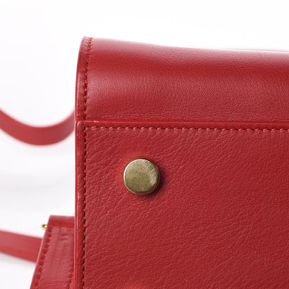 Saint Laurent Calfskin Baby Monogram Cabas Red 10 of 13