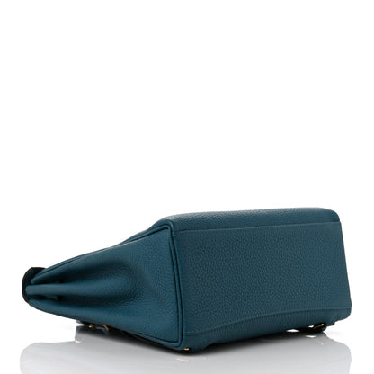 Hermes Taurillon Clemence Kelly Ado Backpack Vert Bosphore 4 of 8