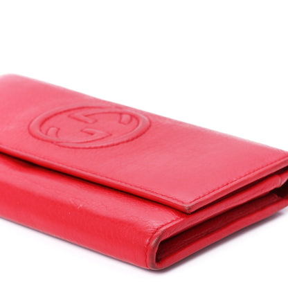 Gucci Pebbled Calfskin Large Soho Continental Wallet Red 10 of 11