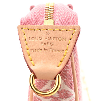 Louis Vuitton Denim Jacquard Monogram Micro Pochette Accessories Rose 6 of 8