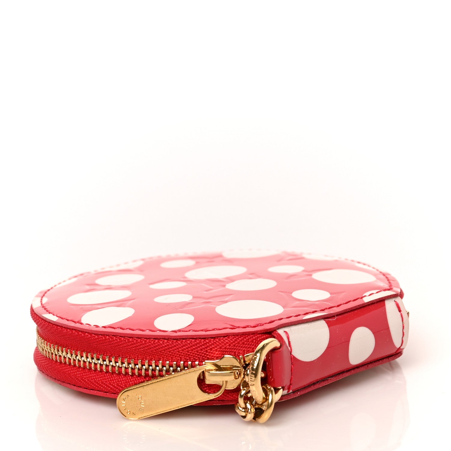 Louis Vuitton Vernis Kusama Infinity Dots Chapeau Coin Purse Red 4 of 6