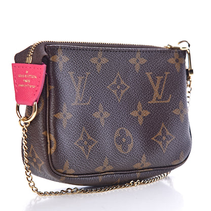 Louis Vuitton Monogram 2019 Christmas Animation Mini Courchevel Pochette Accessories Fuchsia 3 of 8