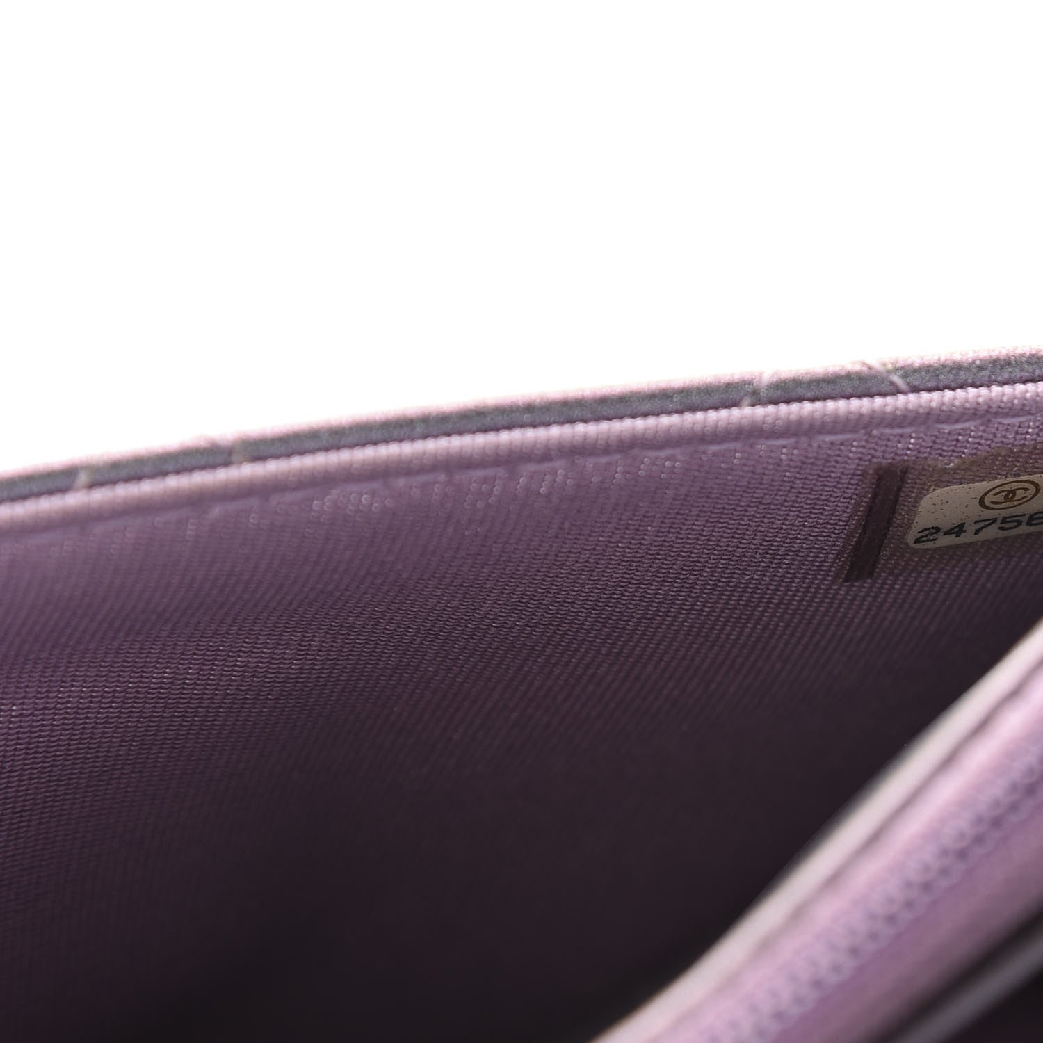 Chanel Iridescent Lambskin Quilted Reissue Wallet On Chain WOC Light Purple 11 of 13