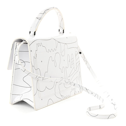 Off-White Calfskin Jitney 2.8 Puzzle Shoulder Bag White Black 3 of 13