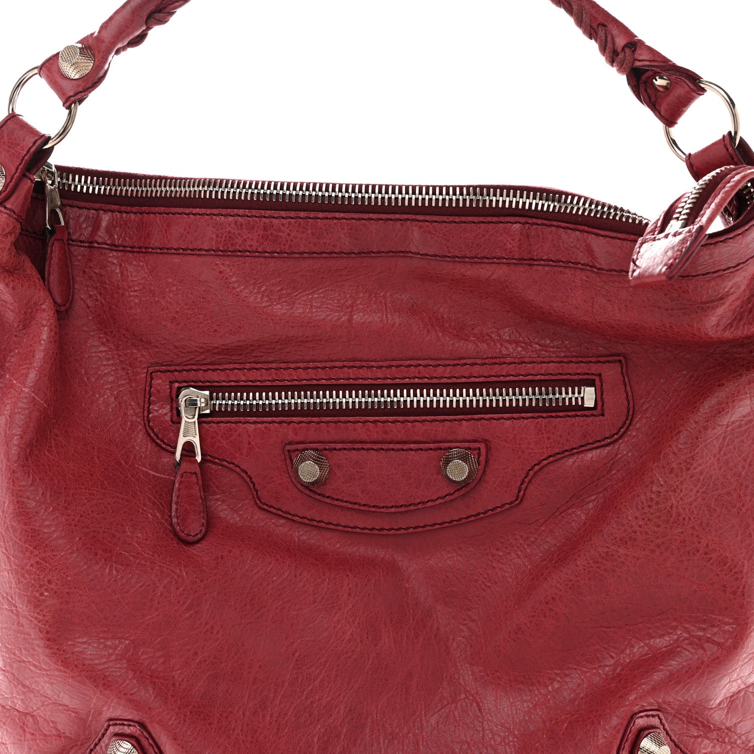 Balenciaga Agneau Giant 12 Silver Hardware Day Hobo Cassis 8 of 16