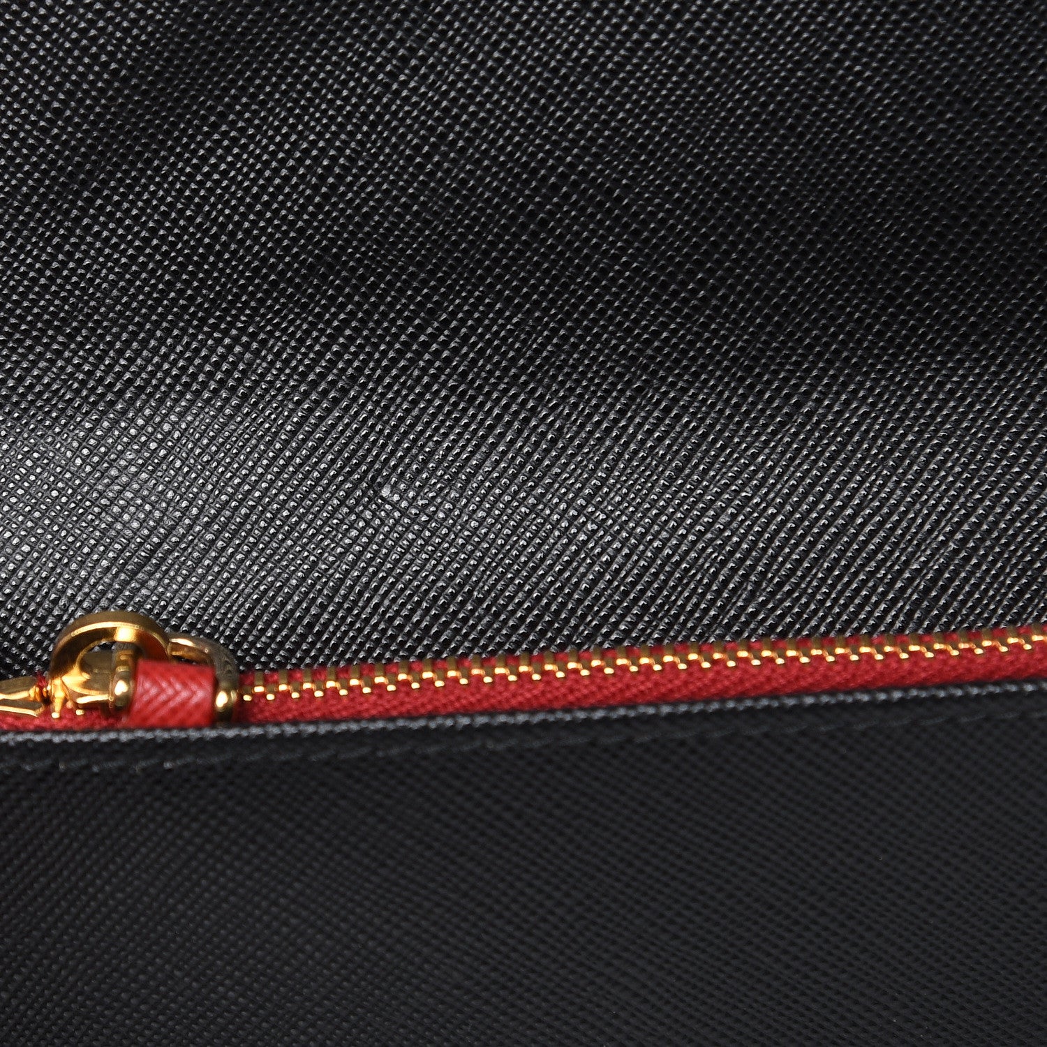 Prada Saffiano Travel Wallet Black Rosso 11 of 11