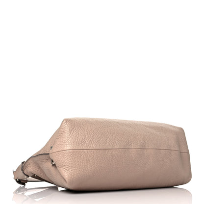Salvatore Ferragamo Calfskin Fanisa Gancini Hobo Beige 5 of 11