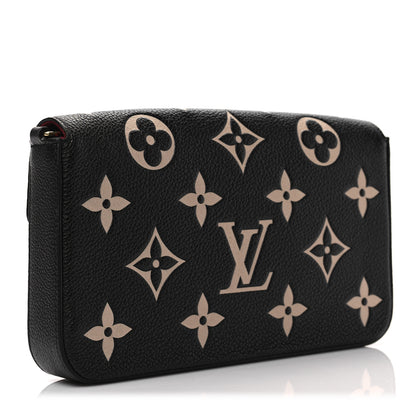 Louis Vuitton Empreinte Monogram Giant Felicie Pochette Black Beige 2 of 6