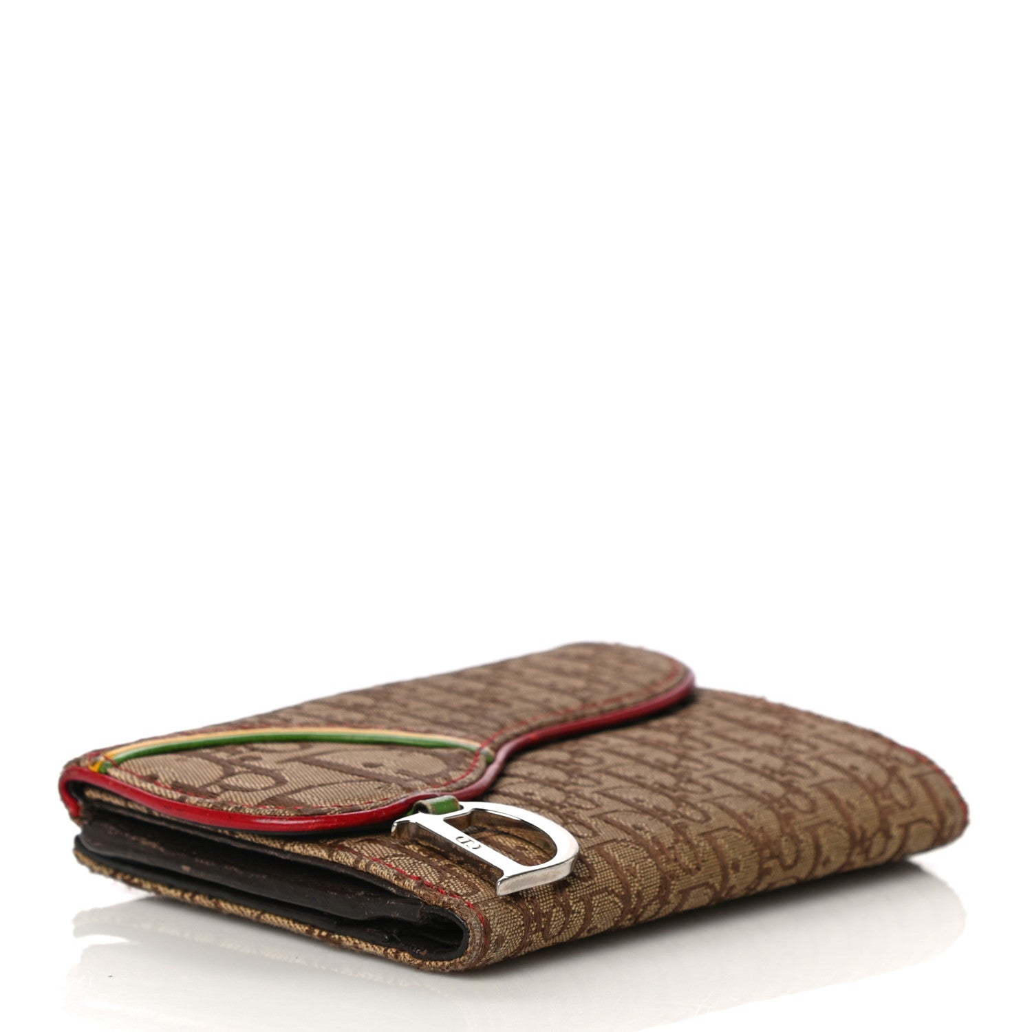 Christian Dior Monogram Rasta Saddle Wallet Beige 4 of 17