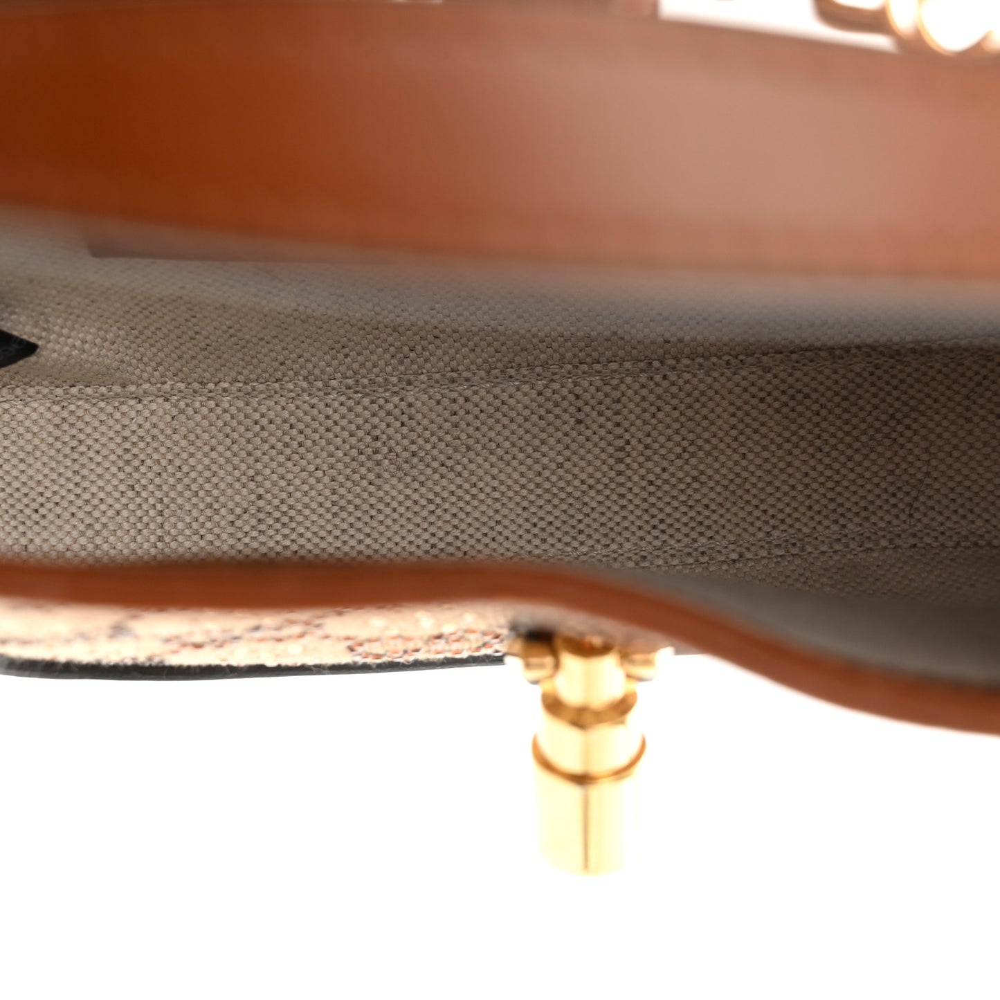 New Canvas Charisma Calfskin Crystal GG Monogram Mini Jackie 1961 Hobo Camel Ebony