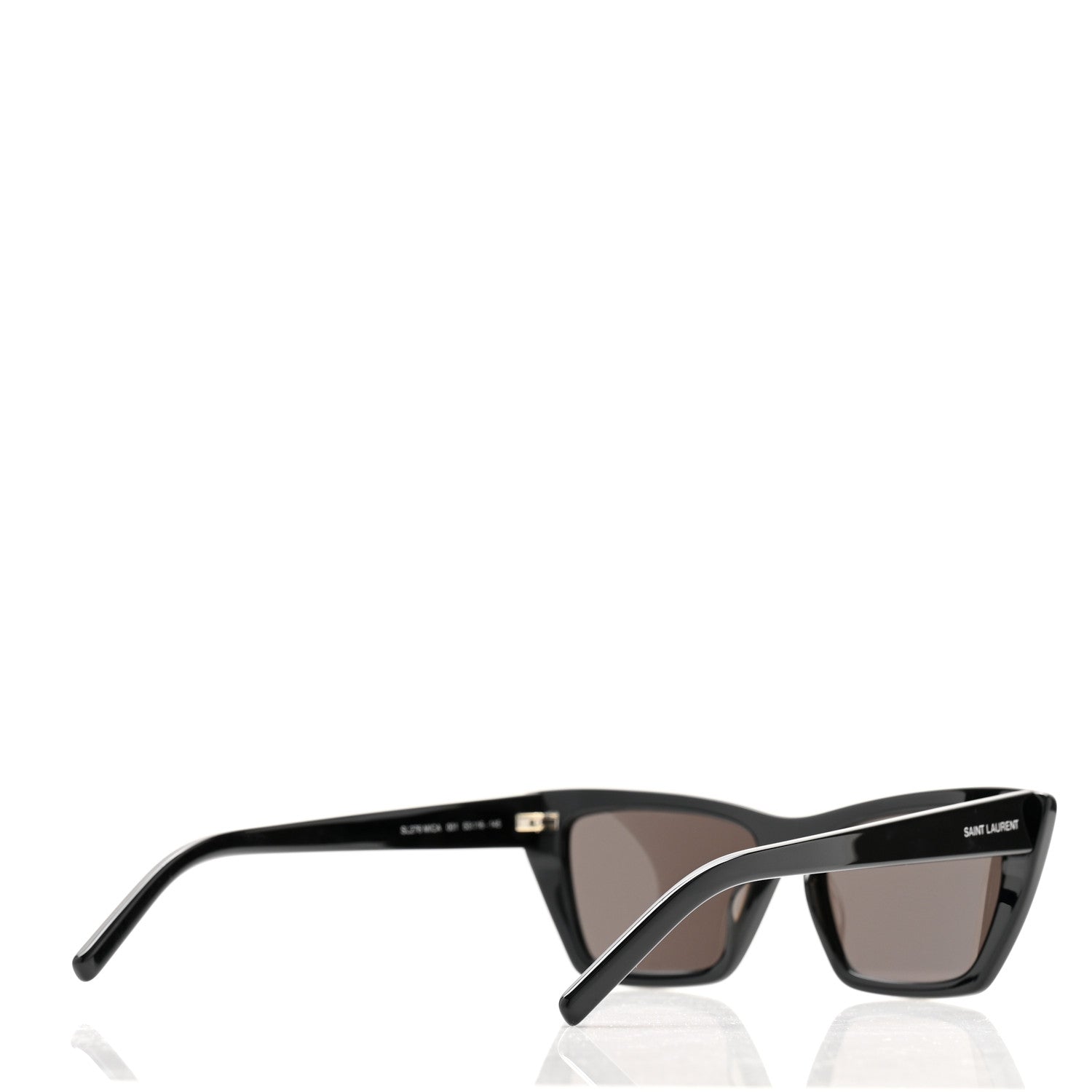 Saint Laurent Acetate Mica Cat Eye Sunglasses SL 276 Black 4 of 8