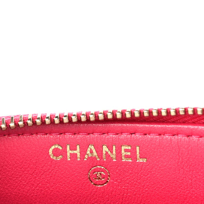 Chanel Lambskin Quilted Small Boy Zipped Pouch Dark Pink 6 of 11
