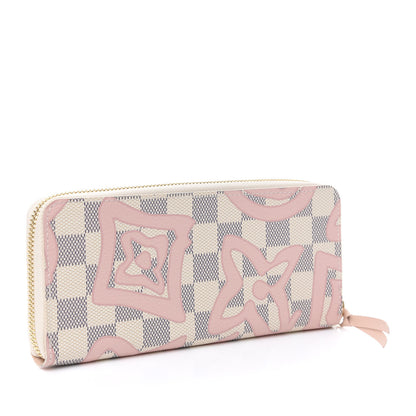 Louis Vuitton Damier Azur Tahitienne Clemence Wallet 3 of 8