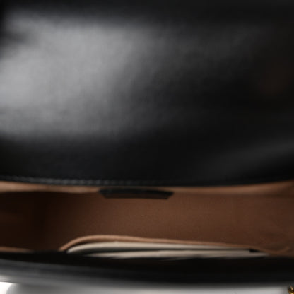 Gucci Calfskin Matelasse Mini GG Marmont Top Handle Shoulder Bag Black 5 of 10