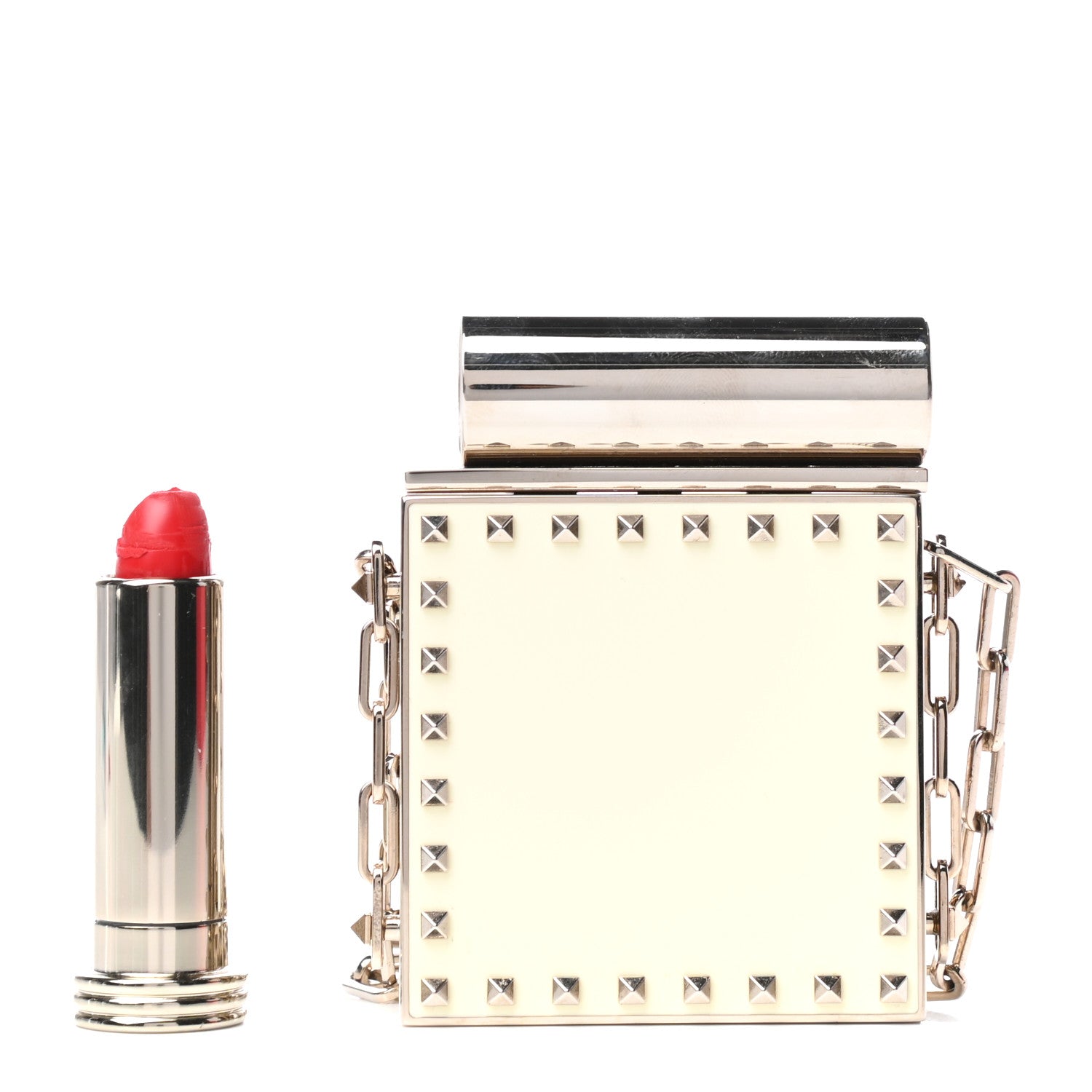 Valentino Garavani Rockstud Lipstick Holder Minaudiere Ivory 5 of 7