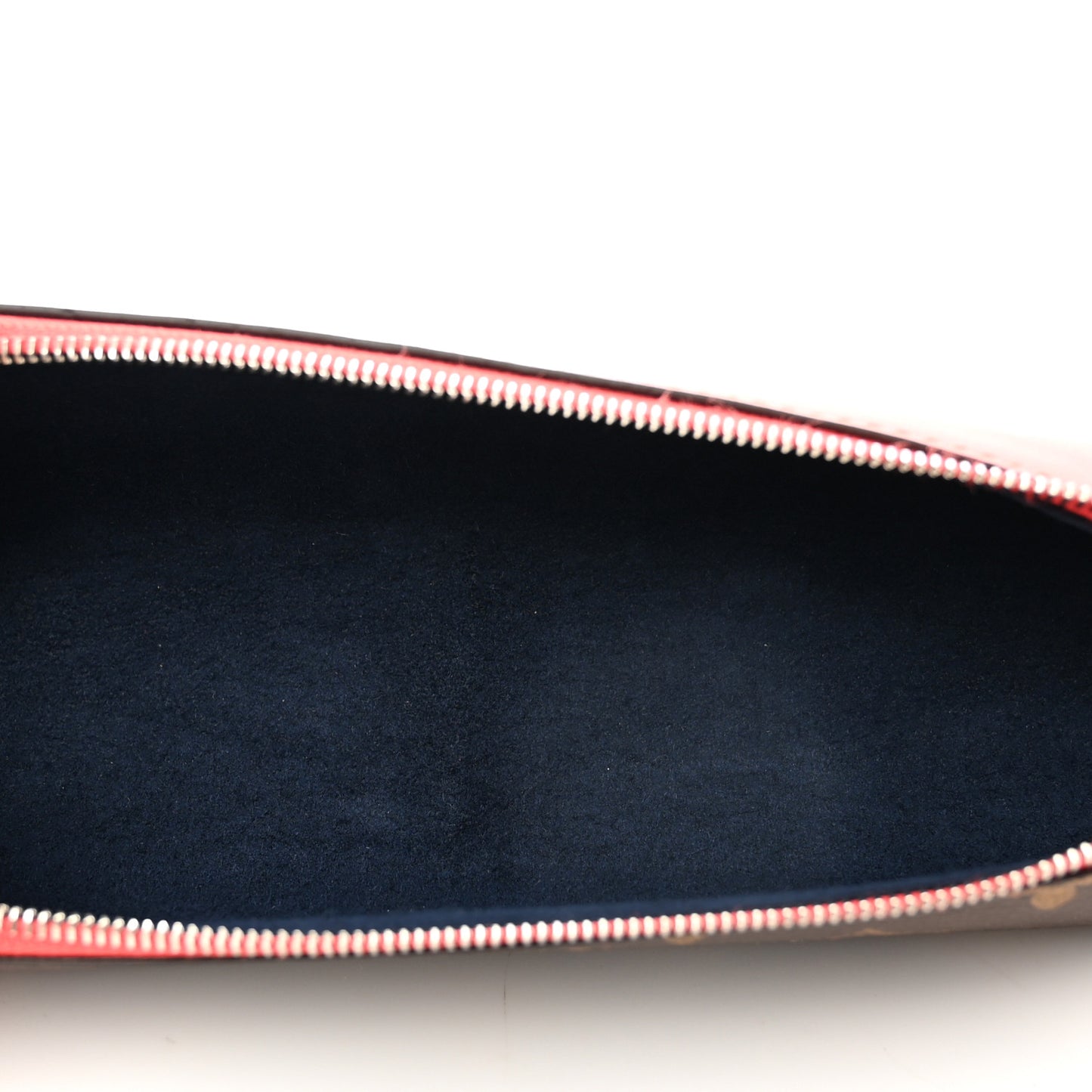 Monogram Elizabeth Pencil Pouch Red
