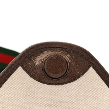 Gucci GG Supreme Monogram Web Medium Neo Vintage Flap Messenger Bag Beige New Acero 13 of 14