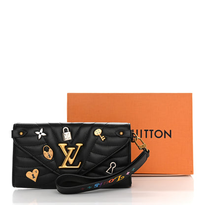 Louis Vuitton Calfskin Love Lock New Wave Long Wallet Black 10 of 10