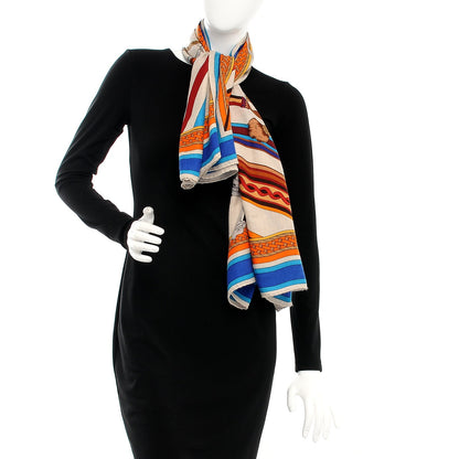 Hermes Cashmere Silk Concours D'Etriers Shawl 140 2 of 6