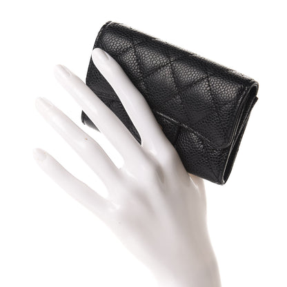 Chanel Caviar Quilted Flap Card Holder Black 2 of 8