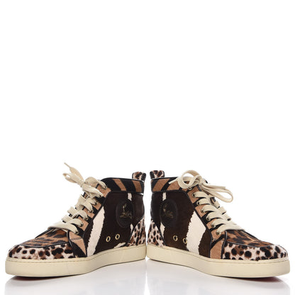 Christian Louboutin Calf Hair Animal Print Rantus Orlato Flat Sneakers 38.5 Multicolor 5 of 12