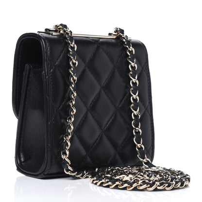 Chanel Lambskin Quilted Mini Trendy CC Chain Wallet Black 3 of 12