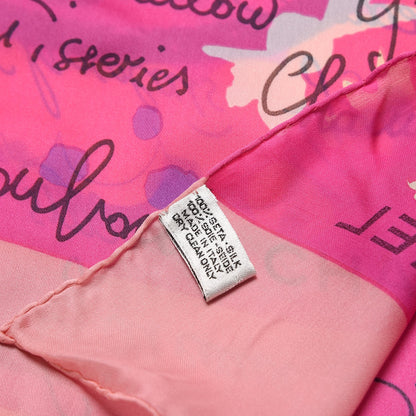 Chanel Silk CC Paris Scarf Pink 5 of 6