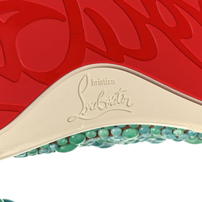 Christian Louboutin Calfskin Suede Minerom India Flat Sneakers 40.5 Turquoise 6 of 11
