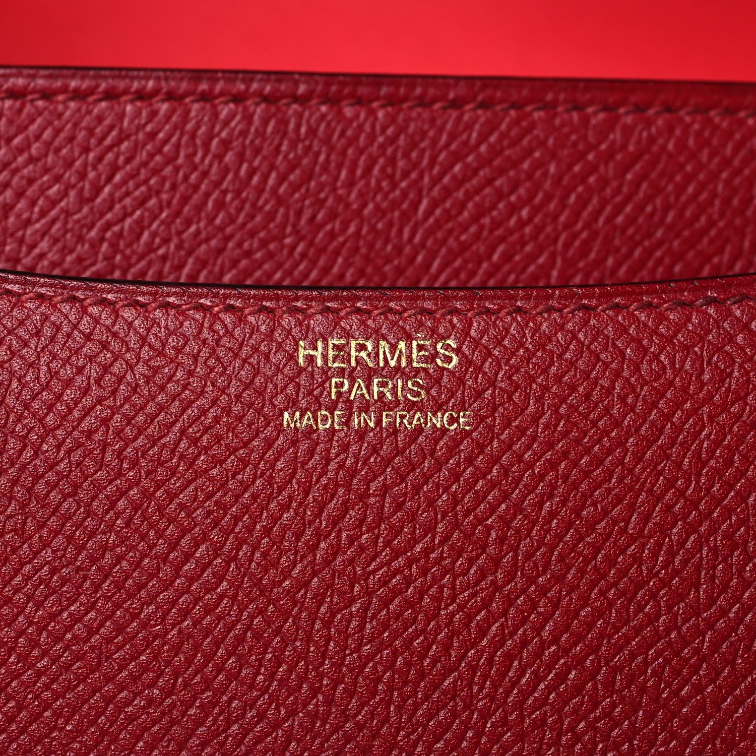 Hermes Epsom Enamel Constance 24 Rouge Grenat 6 of 10