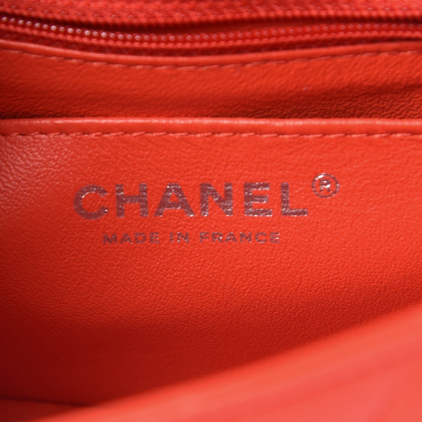 Lambskin Quilted Mini Rectangular Flap Red