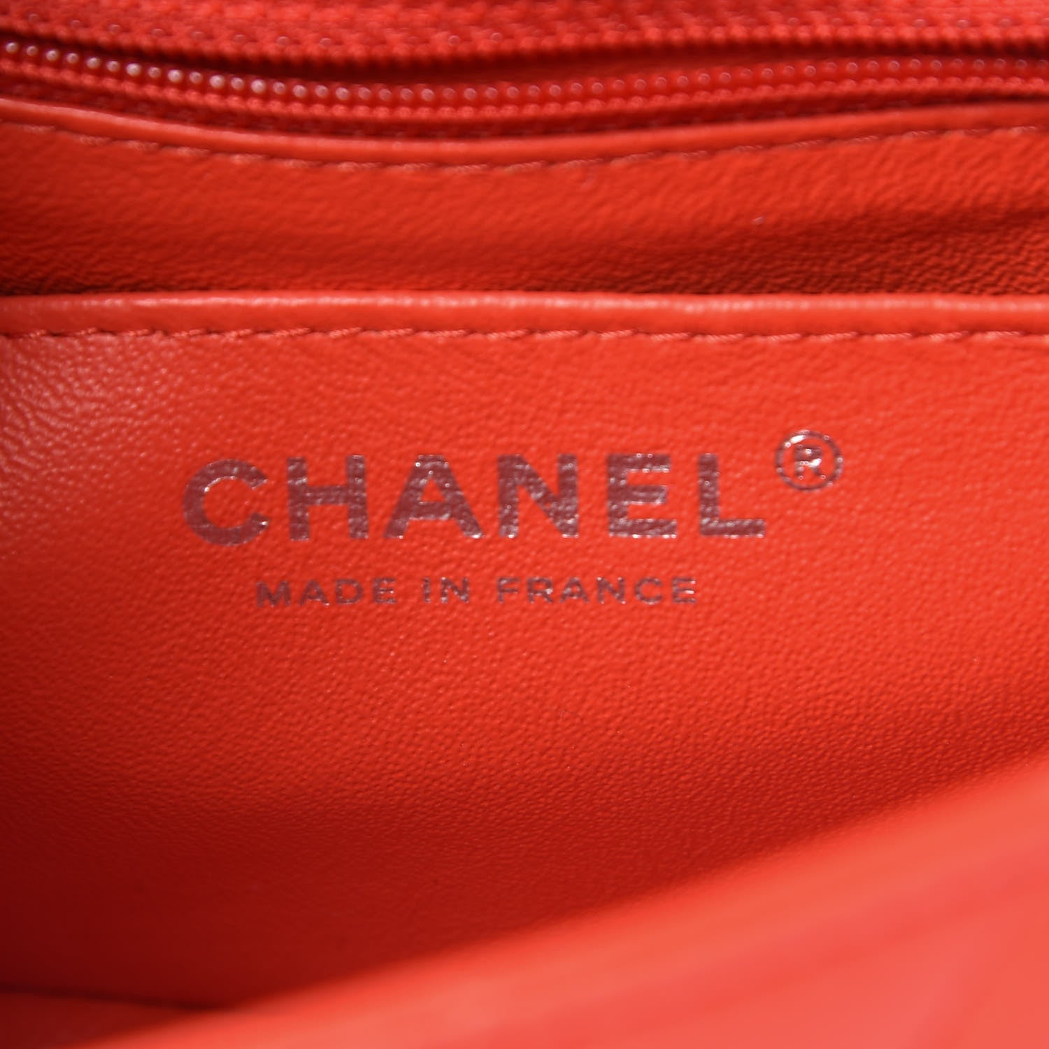 Chanel Lambskin Quilted Mini Rectangular Flap Red 6 of 10