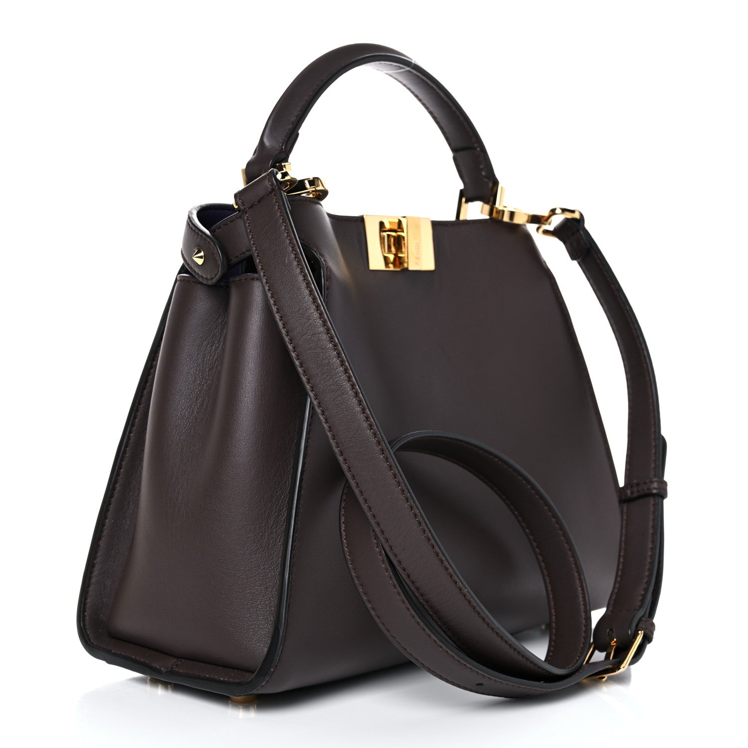 Fendi Vitello Tahiti Burro Bi-Color Medium Peekaboo Iconic Essentially Satchel Maya 2 of 13