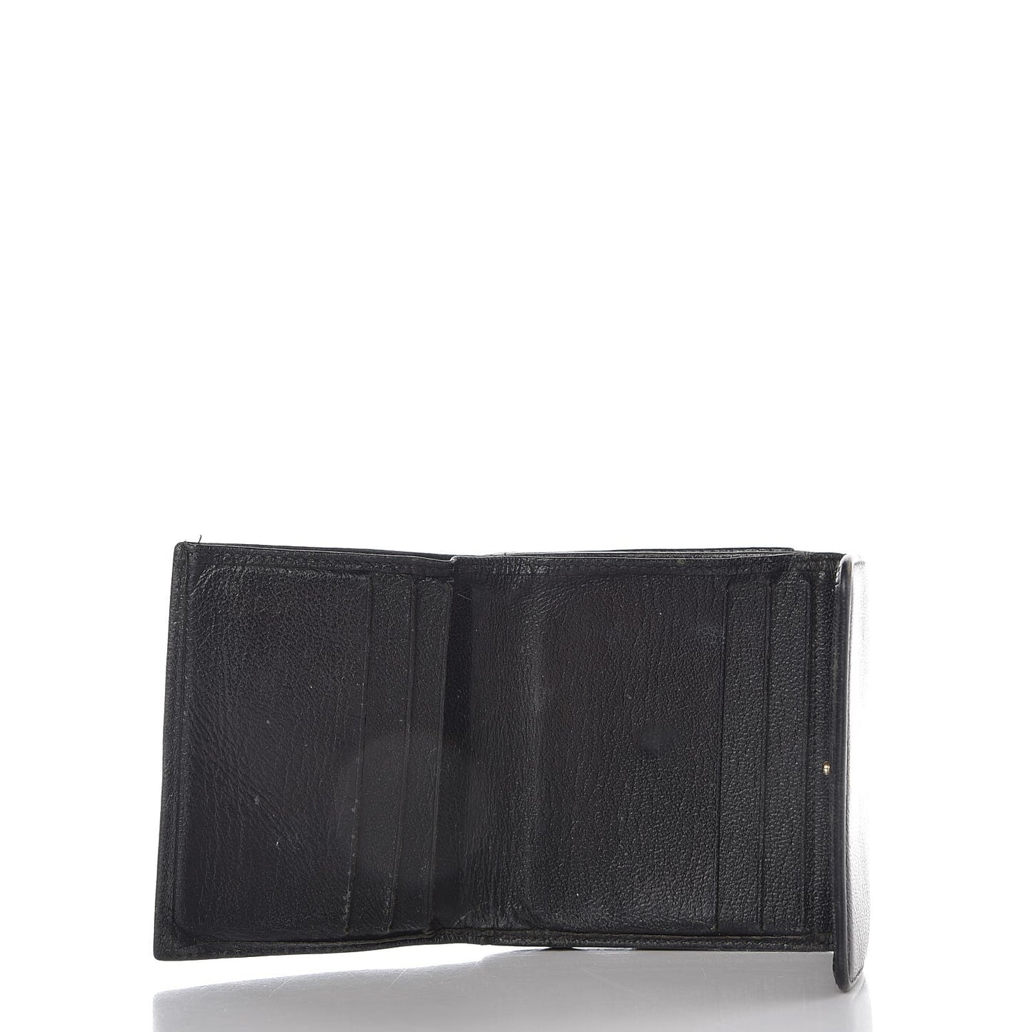 Goatskin Compact CC Wallet Black
