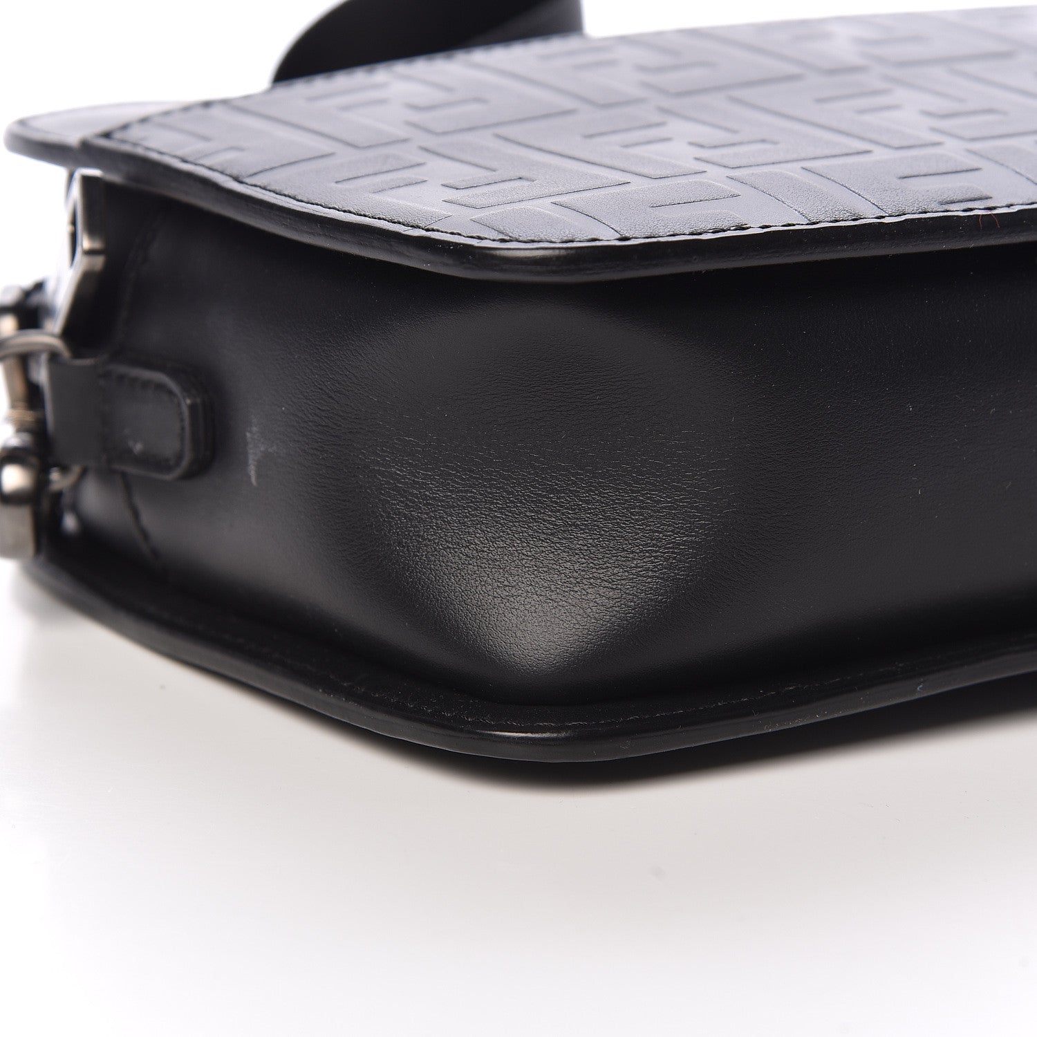 Fendi Vitello Century Grace FF Embossed Shoulder Clutch Black 8 of 11