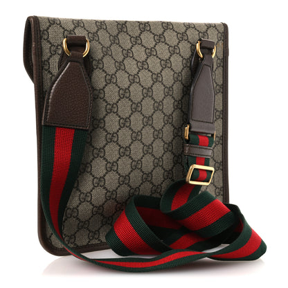 Gucci GG Supreme Monogram Web Medium Neo Vintage Flap Messenger Bag Beige New Acero 3 of 17