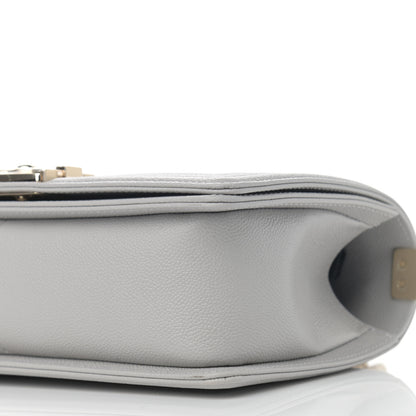 Chanel Caviar Quilted Medium Boy Flap Light Grey 9 of 10