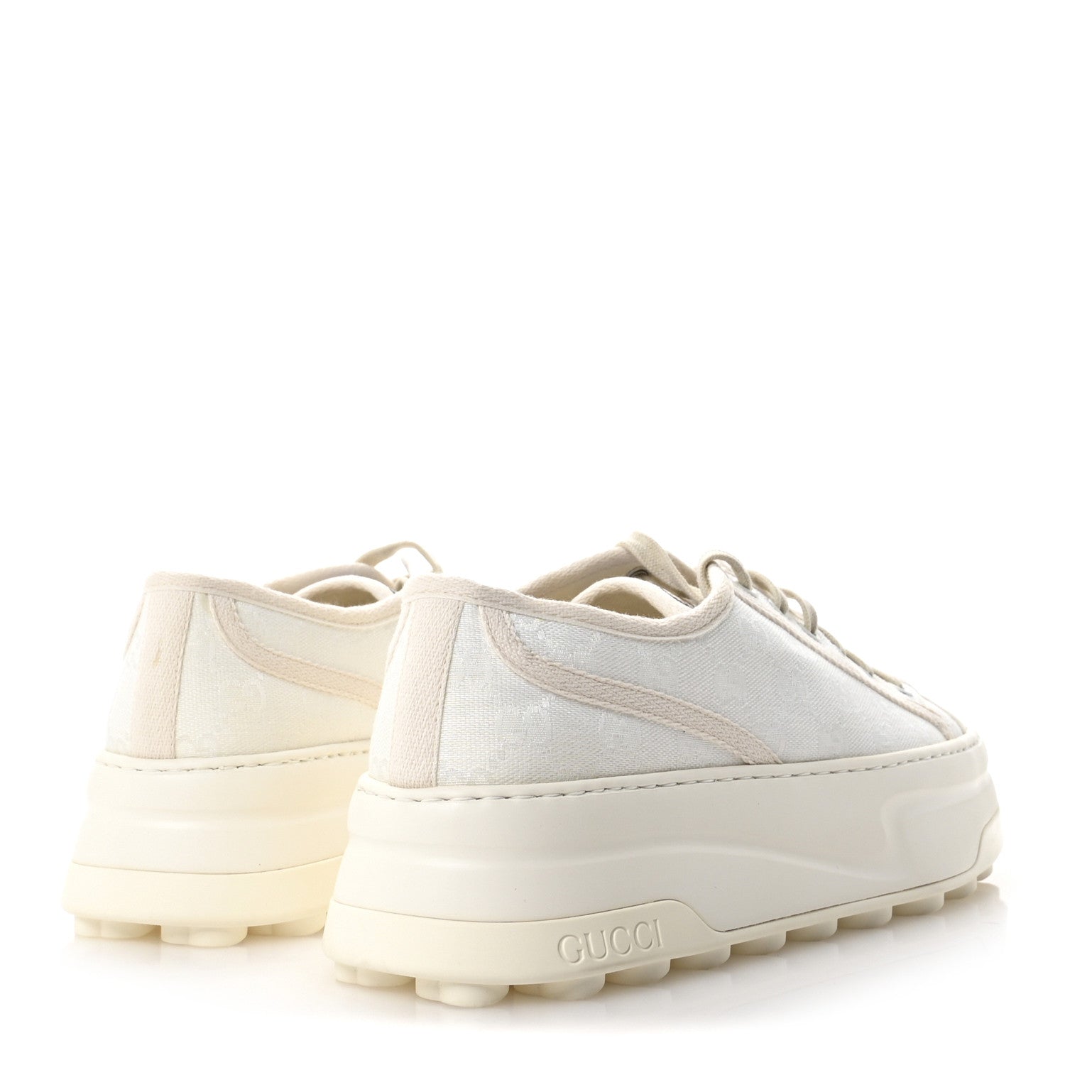 Gucci GG Monogram Womens 1977 Tennis Platform 52mm Sneakers 41 Great White Mystic White 4 of 9