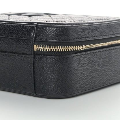 Chanel Caviar Quilted Medium CC Filigree Vanity Case Black 9 of 9