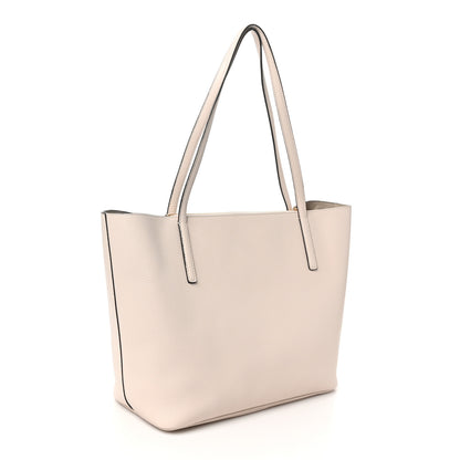 Salvatore Ferragamo Grainy Calfskin Medium Gancini Tote Bone 4 of 10