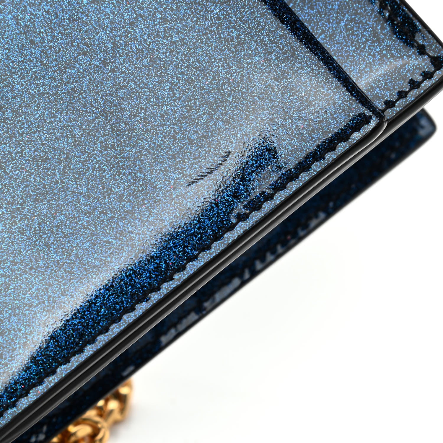 Saint Laurent Glitter Small Monogram Kate Tassel Satchel Cobalt 9 of 9