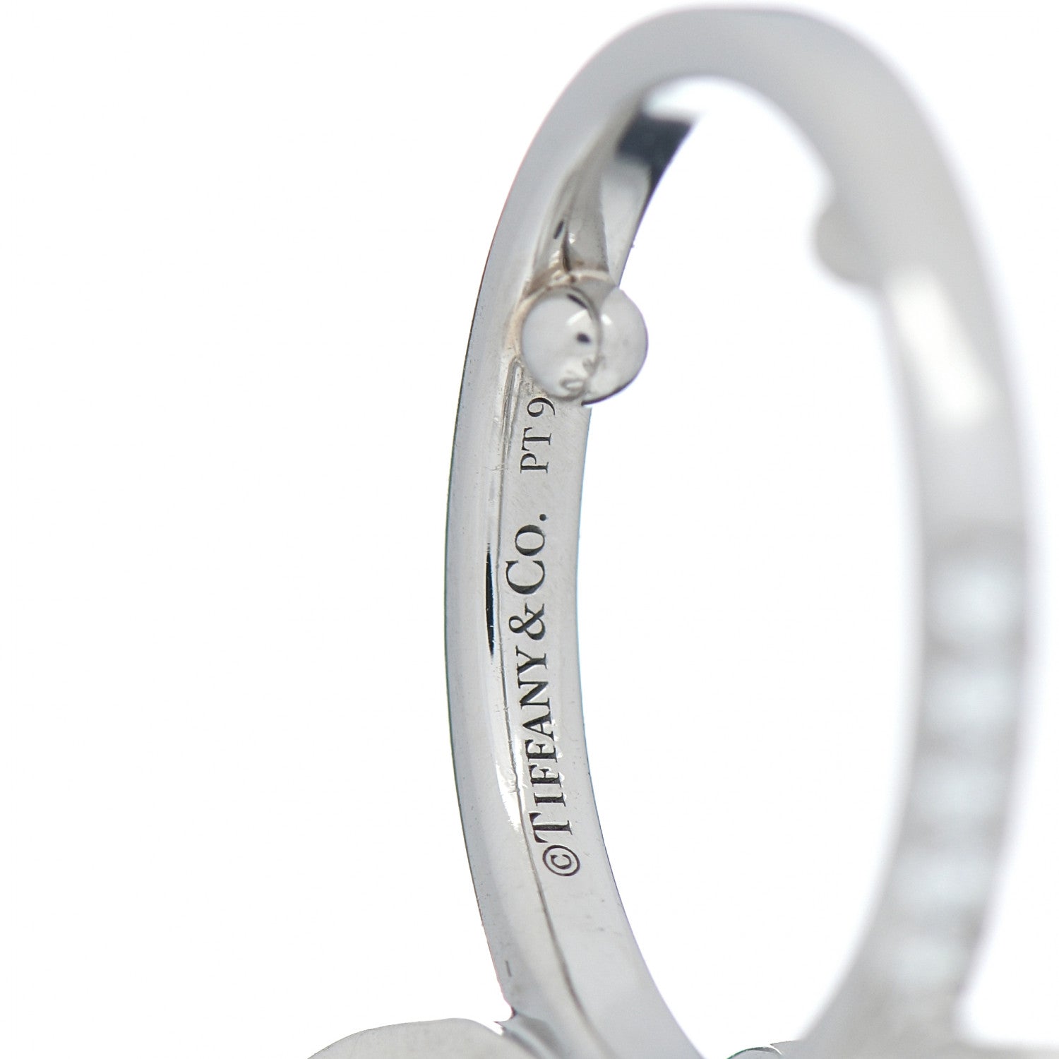 Tiffany Platinum Diamond .51ct Double Bow Ring 43 2.5 5 of 5