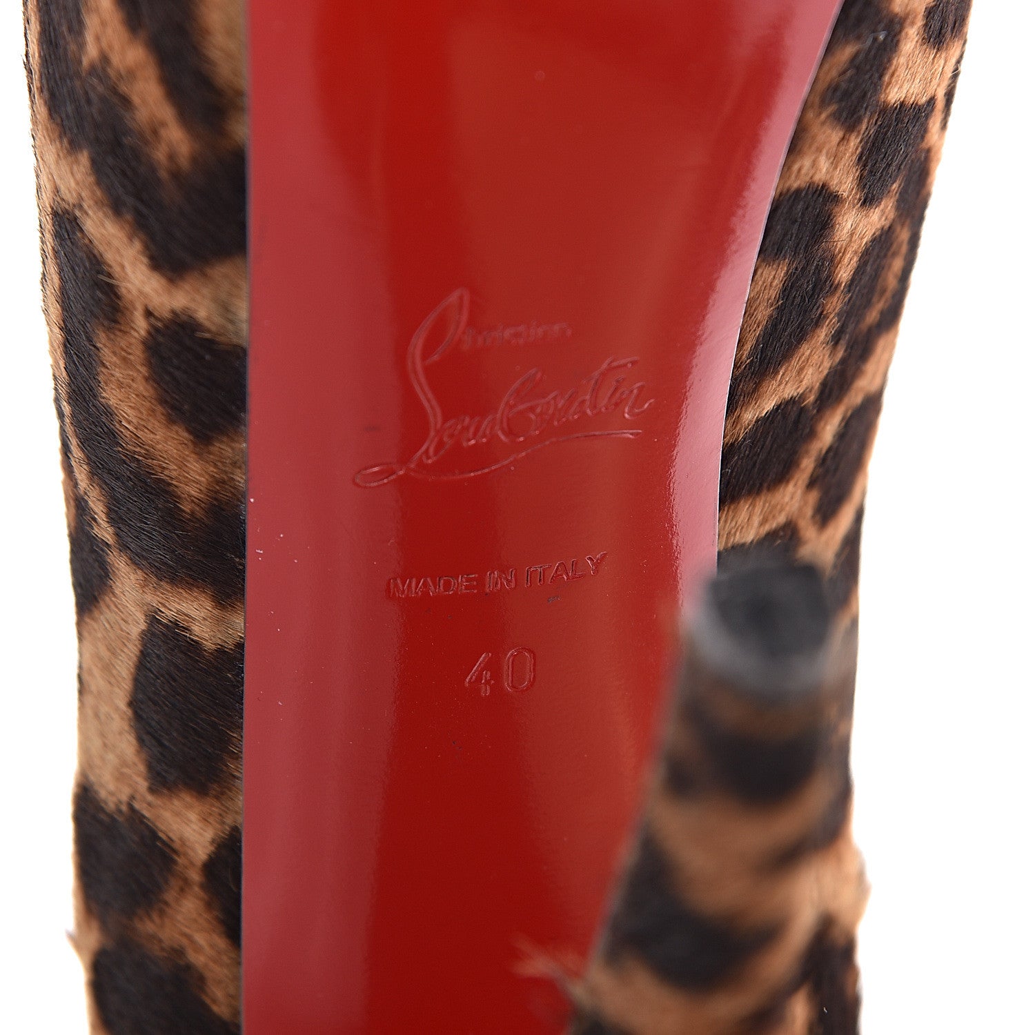 Christian Louboutin Calf Hair Leopard Print Daffodile 160 Pumps 40 Black 6 of 8
