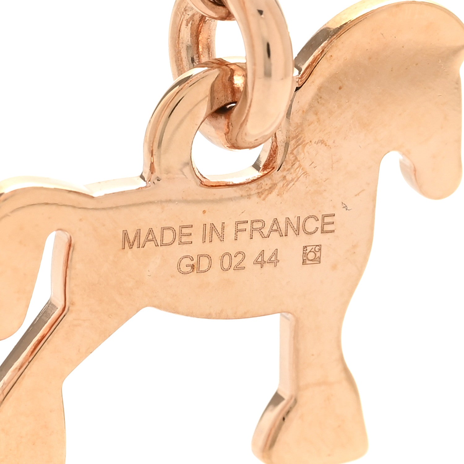Hermes Metal Enamel Cheval Grand Parade Necklace Rose Gold 5 of 7
