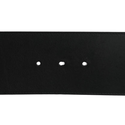 Gucci Moon Calfskin Pearl Double G 70mm Belt 75 30 Black Cream 3 of 6