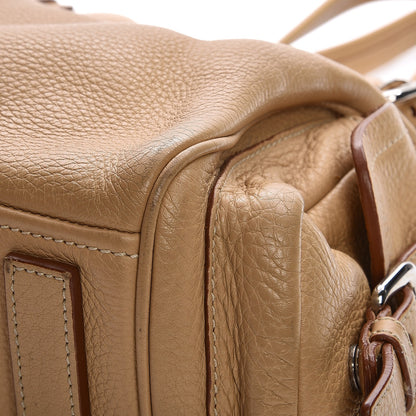 Prada Vitello Daino Buckle Shoulder Bag Sabbia 8 of 10