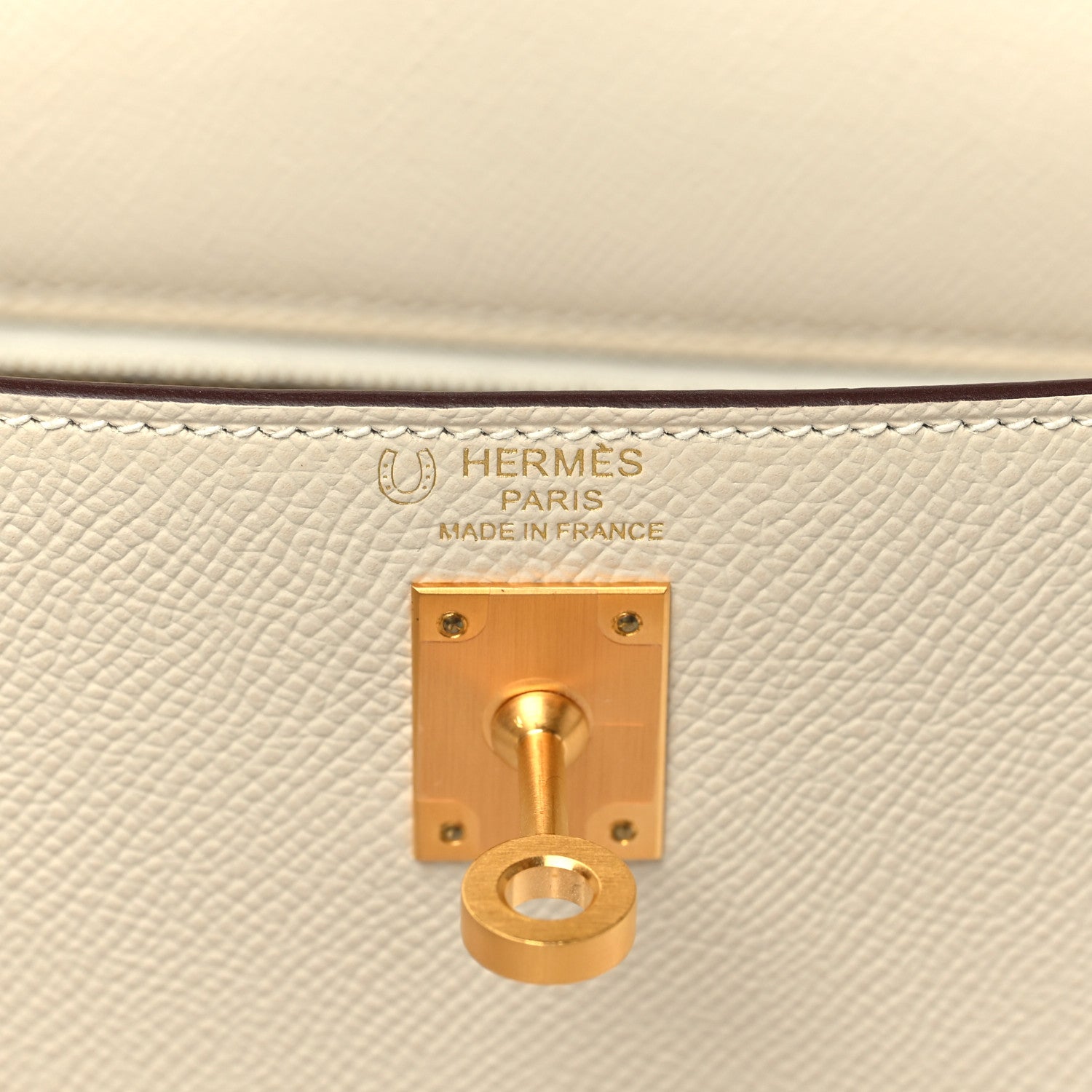 Hermes Epsom Bi-Color Horseshoe Kelly Sellier 25 Craie Gris Asphalte 5 of 9