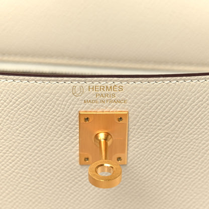 Hermes Epsom Bi-Color Horseshoe Kelly Sellier 25 Craie Gris Asphalte 5 of 9